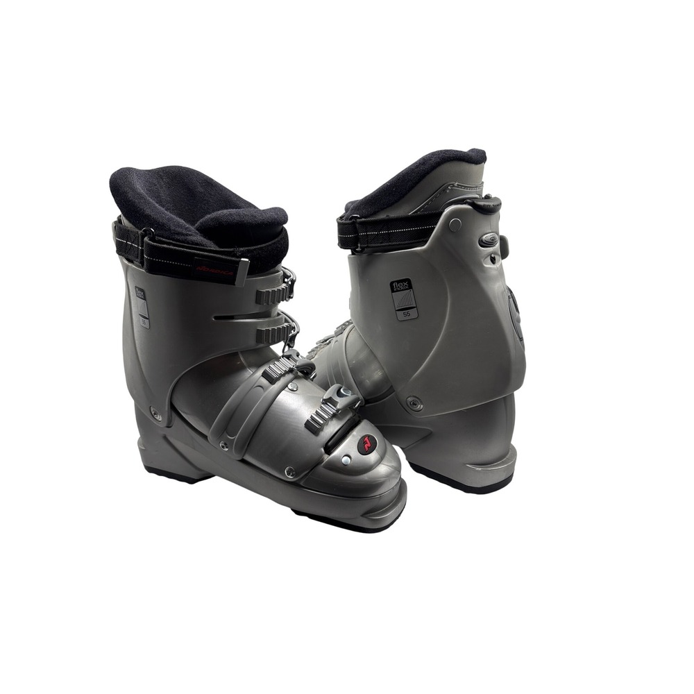 Nordica AFX W Womens Ski Boots Grey Silver Flex 55 Size 26.0 26.5 305mm BSL